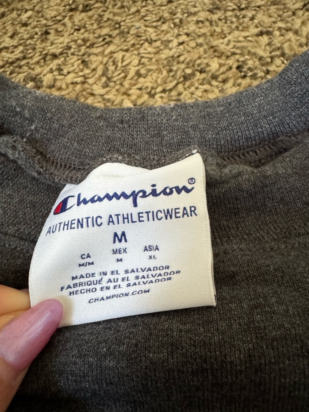 Champion Dark Gray duke university Crewneck Sweatshirt - Picture 2 of 2